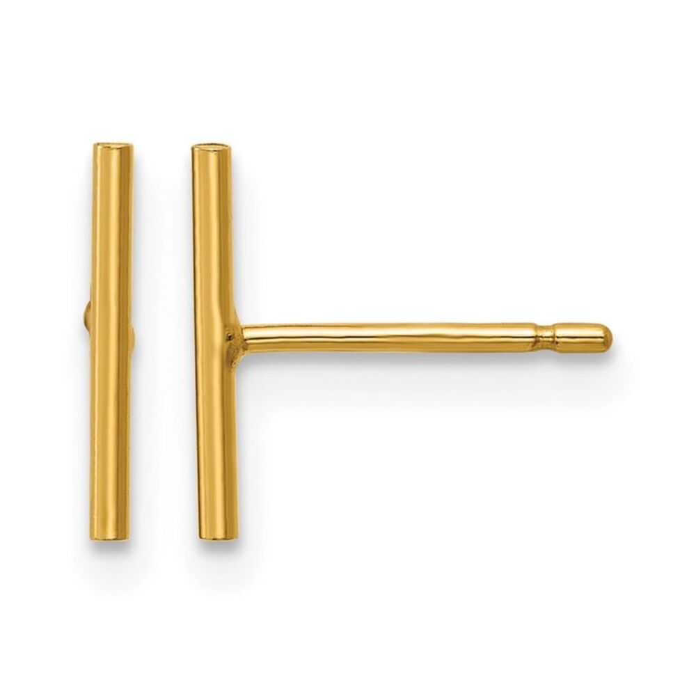 1/20 14K Gold Filled Polished Bar Post Earrings, 1.5 x 10mm